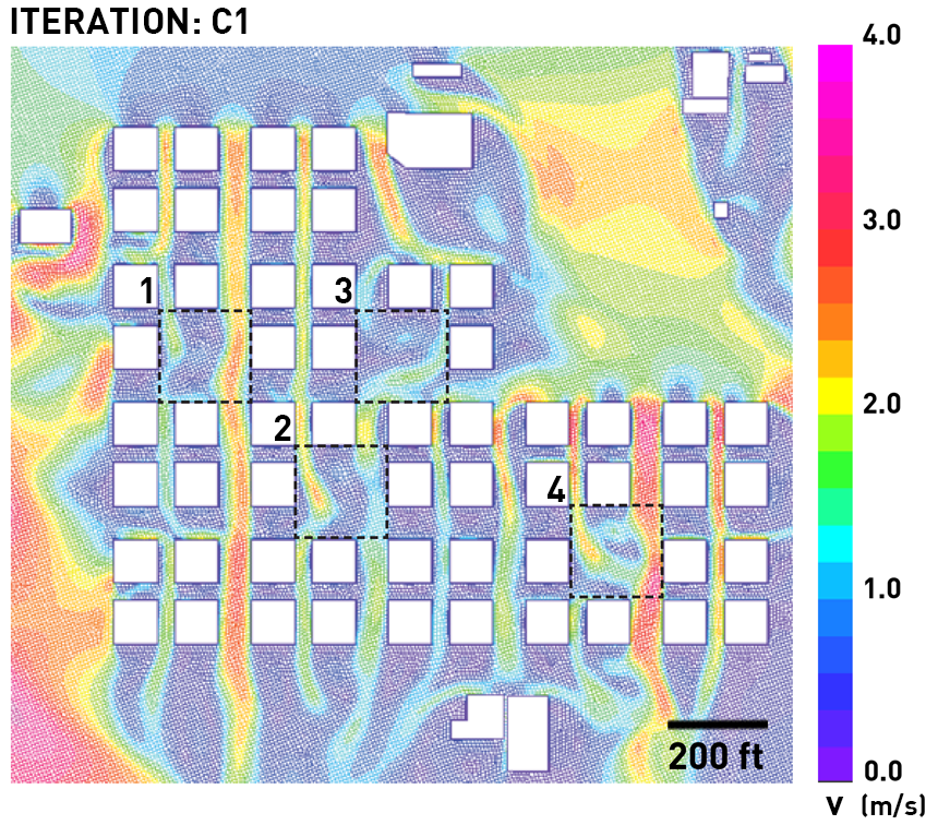 CFD wind simulation result 1.